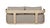 Eclipse Outdoor Solid Teak Wood Love Seat Natural - Gray Fabric For Sale - Image 11 of 11