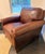 Leather Club Chair Rolled Arm American Design For Sale - Image 4 of 11