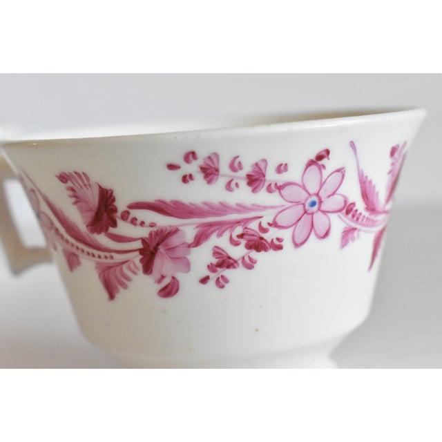 English Collection of Georgian Famille Rose Tea Cups - Set of 6 For Sale - Image 3 of 13