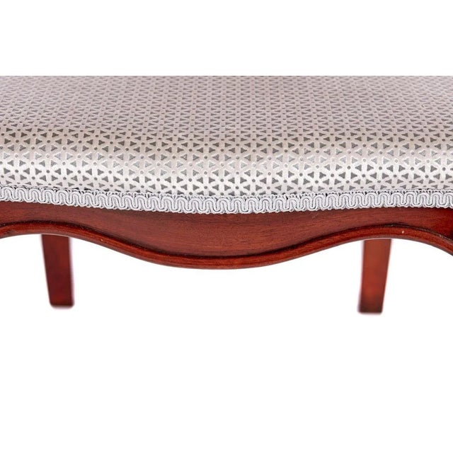 Gray Antique Victorian Carved Mahogany Hall Chair For Sale - Image 8 of 13