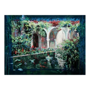 Mediterranean Villa, Rebecca Hardin, Screenprint