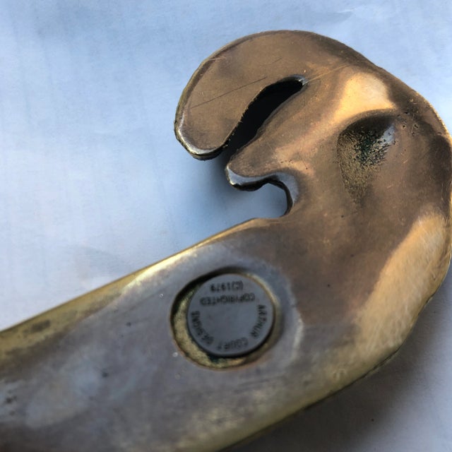 Original Vintage Arthur Court Designs Solid 1970’s Brass Fox Letter