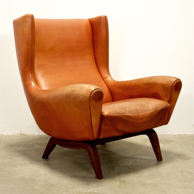 1950s 1950s Model No. 110 Leather & Rosewood Armchair, Attributed to Søren Willadsen & Illum Wikkelsø For Sale - Image 5 of 8