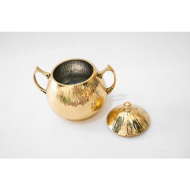 Art Deco Hammered Sugar Bowl, Vienna, Austria, 1920s For Sale - Image 9 of 11