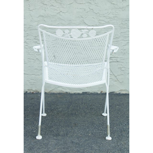 Vintage Wrought Iron Garden Chairs - Set of 5 For Sale In Philadelphia - Image 6 of 13