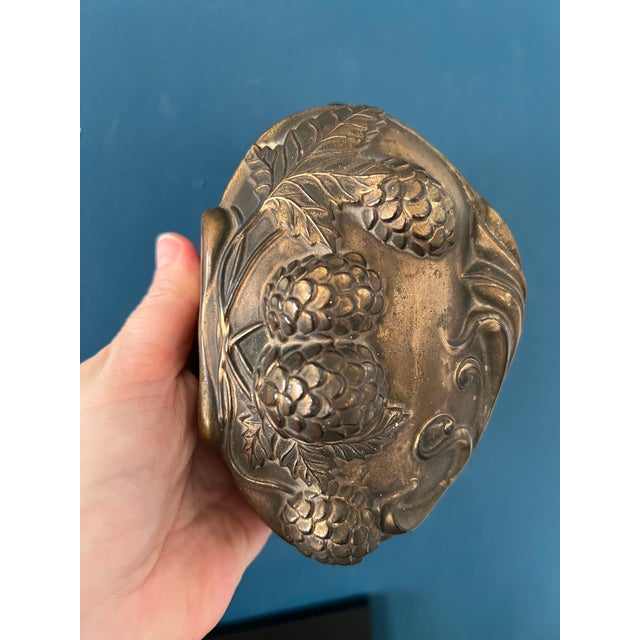 1910s Art Nouveau Ornate Footed Metal Trinket Box For Sale - Image 9 of 18