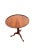 Vintage 1940s walnut side table in Georgian style featuring a round pie-crust edge and elegant tripod pedestal base....