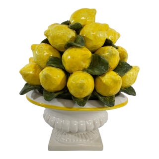 Large Vintage Italian Style Lemon Topiary Centerpiece For Sale