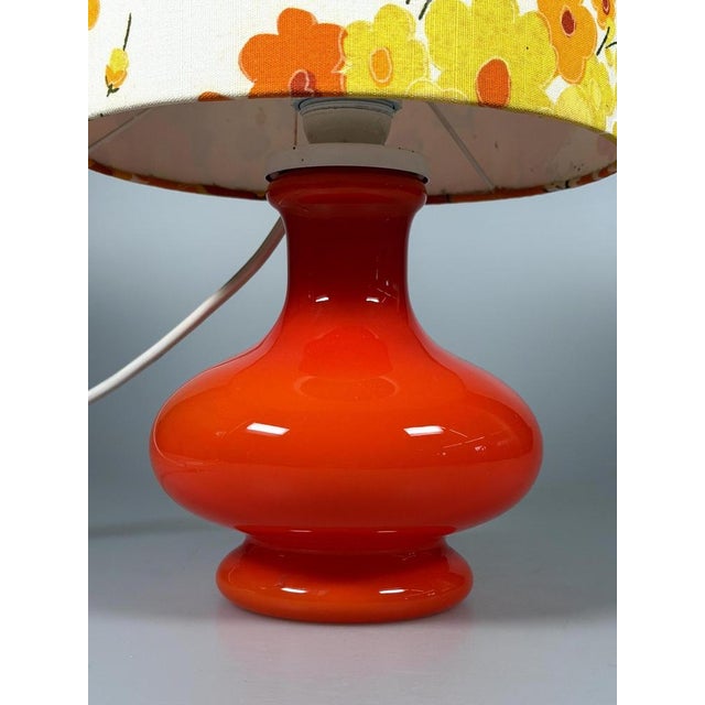 Mid-Century Space Age Table Lamp in Glass, 1970s For Sale - Image 11 of 17