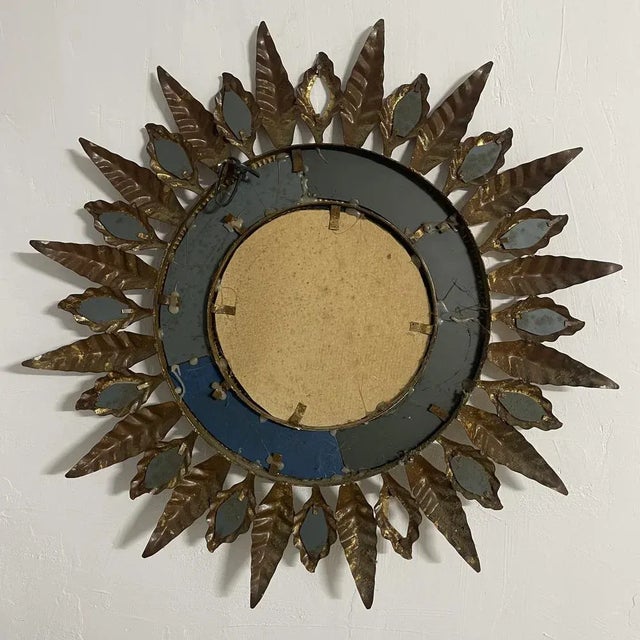 Wrought Iron Sun Mirror, 1960 For Sale - Image 7 of 8