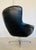 Mid-Century Danish Black Leather Swivel Chair by Bramin from Bramin For Sale - Image 12 of 18