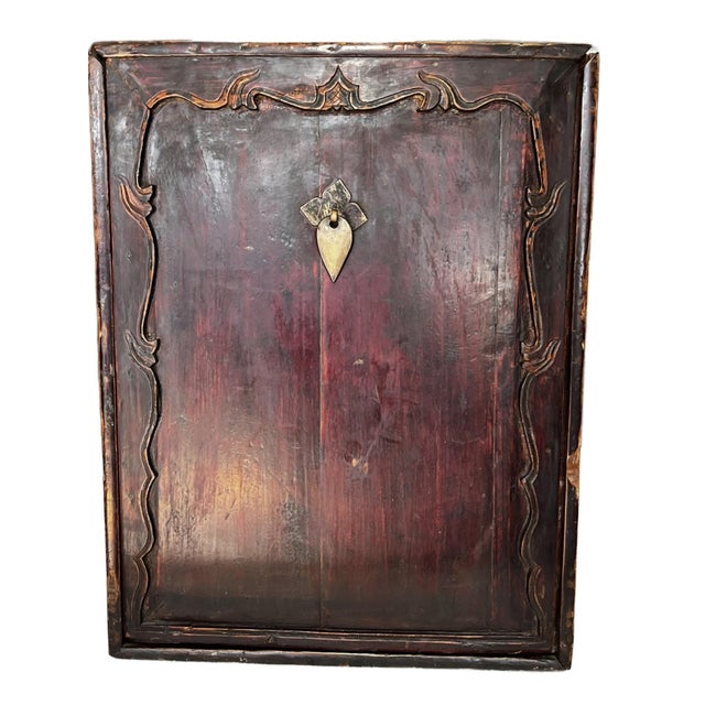 Chinese Small Chinese Antique Apothecary Cabinet With Front Closing Door For Sale - Image 3 of 7