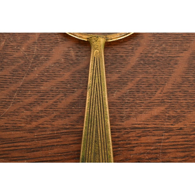 Metal Tiffany Studios New York Graduate Pattern Bronze Doré Magnifying Glass For Sale - Image 7 of 13