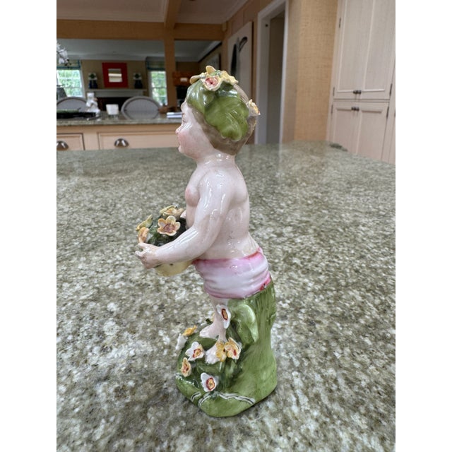 Mid 19th Century Porcelain Cherub For Sale - Image 5 of 6