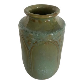 Arts & Crafts Mellow Green Vase Circa 1900 For Sale