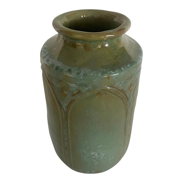 Arts & Crafts Mellow Green Vase Circa 1900 For Sale