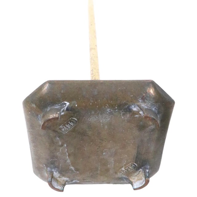 Arts and Crafts Style Brass Fireplace Tool Set C 1910/1930's For Sale - Image 9 of 10