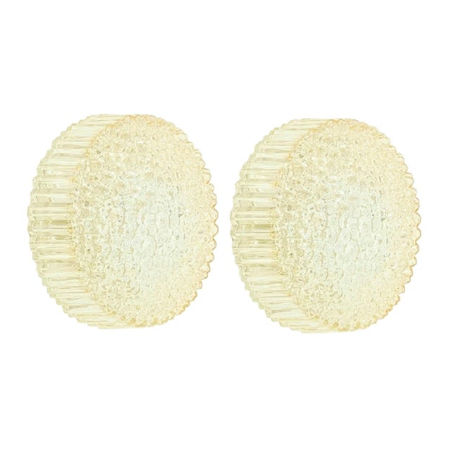 Mid-Century Amber Bubble Glass Wall Lights by Helena Tynell for Limburg, Germany, 1970s, Set of 2 For Sale - Image 12 of 12