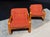 Wood 1970s Mid Century Westnofa Norway Cantilevered Bentwood and Orange Wool Lounge Chair Pair For Sale - Image 7 of 12