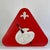 French Vintage French Equilateral Triangular Shaped Red Trade Sign for Art Studio / Shop For Sale - Image 3 of 9
