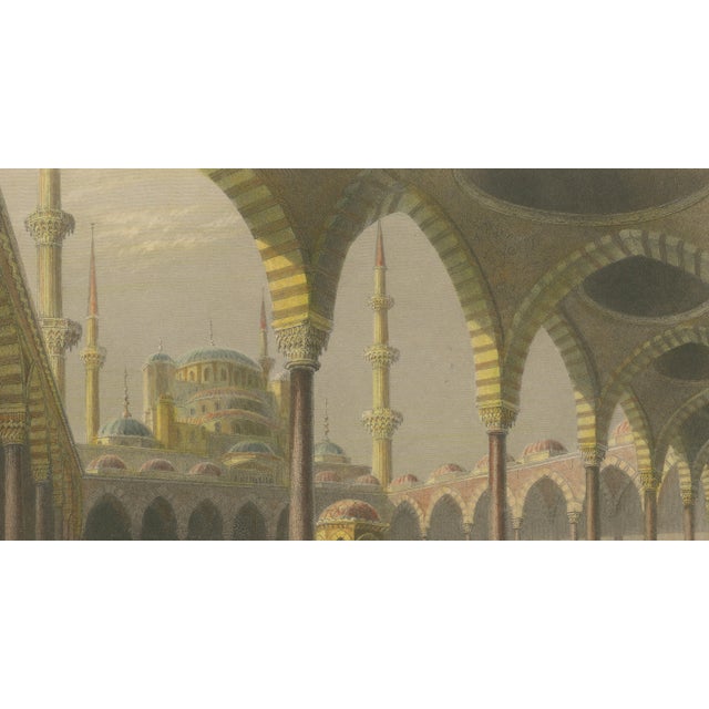 Paper After Bartlett, Blue Mosque Interior, 1839, Engraving For Sale - Image 7 of 9