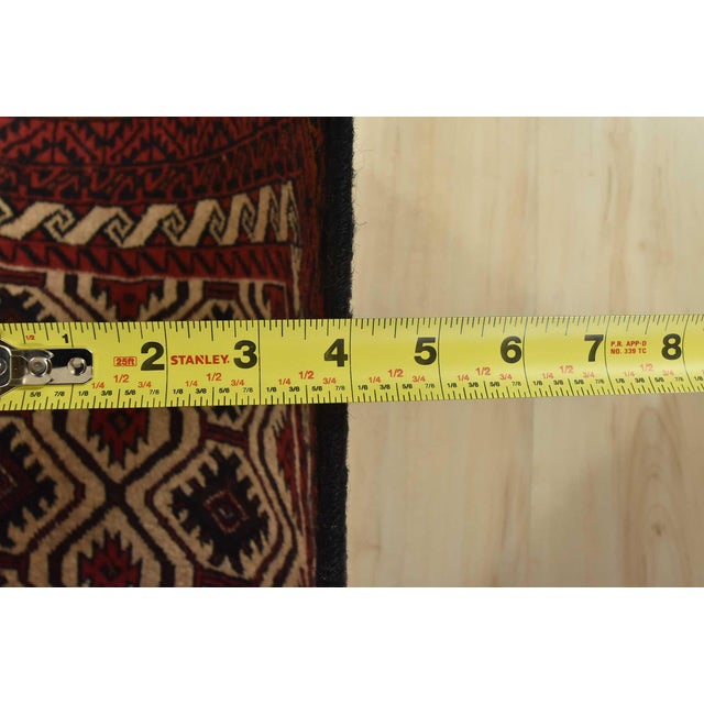 Baloch Rug 3'4'' X 6'11'' Beige Wool Vintage Tribal Hand-Knotted Oriental Carpet For Sale - Image 10 of 12