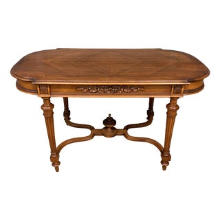 Antique French Walnut Centre Table, 1890 For Sale
