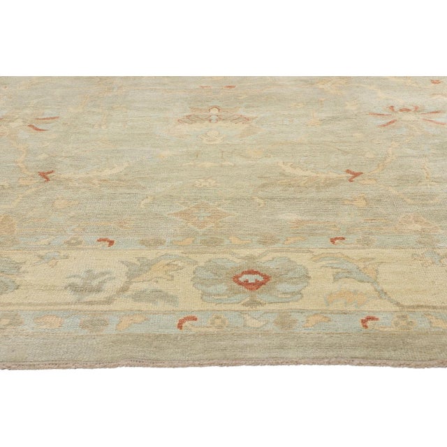 Vintage Modern Turkish Oushak Rug - 10'02 X 14'08 For Sale - Image 4 of 9