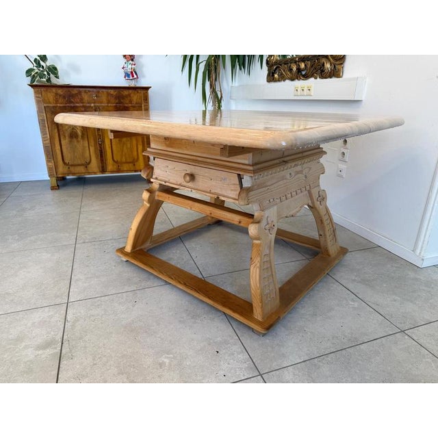 Farmhouse Jogl Table in Spruce Wood, 1970s For Sale - Image 6 of 11