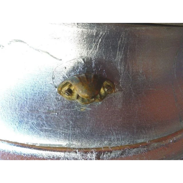 Mid-Century Modern 1960s Mid Century Modern Silver Leaf Wall Console Table For Sale - Image 3 of 8