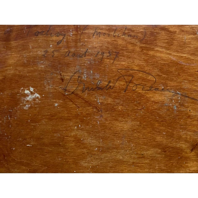 Oswald Poreau, Low Tide at Portivy, Brittany, 1937, Oil, Framed For Sale - Image 4 of 14