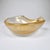 Mid-Century Modern Barovier and Toso Murano Venice Folded Spiral Gold Leaf Bowl Ashtray MCM For Sale - Image 3 of 7