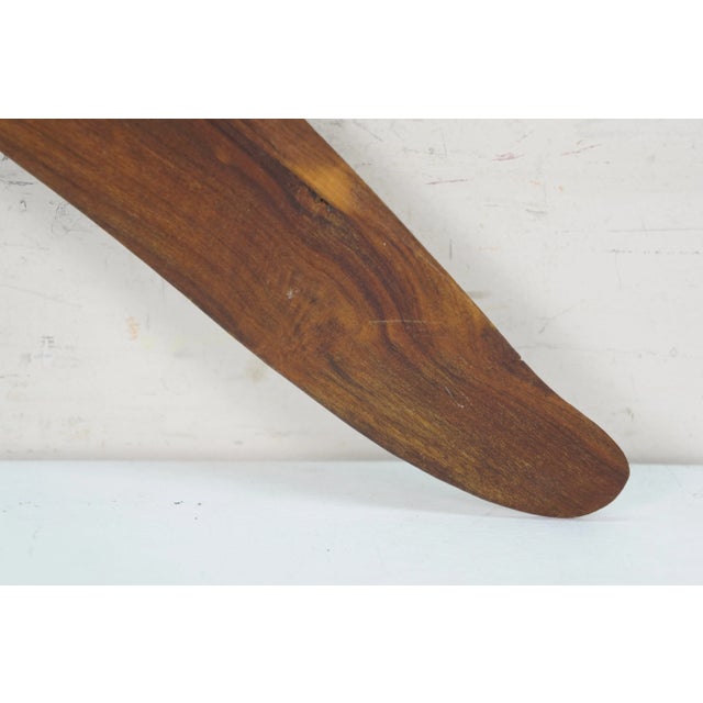Vintage 1987 Australian Aboriginal Wood Throwing Boomerang For Sale - Image 6 of 9