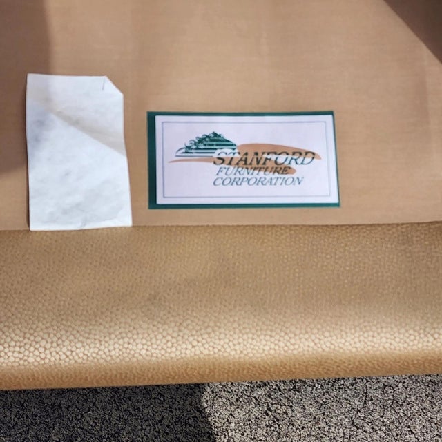 Stanford Furniture Regency Art Deco Lounge Chair With Shagreen Stingray Fabric For Sale - Image 15 of 16