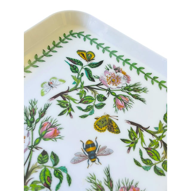 Vintage Portmeirion Botanic Garden Dog Rose Melamine Serving Tray by Susan Williams-Ellis For Sale In Jacksonville, FL - Image 6 of 11