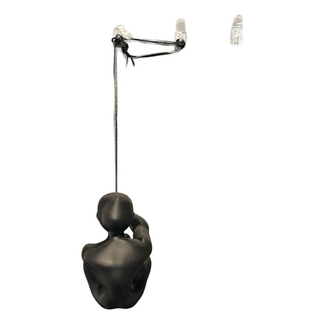 Climbing Man 10 Inch Tall Black Wall Art For Sale