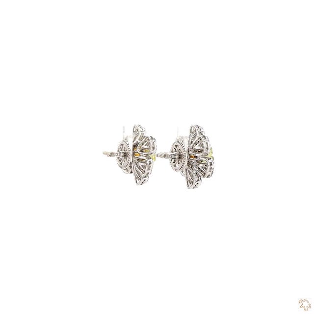 Metal 5.38 Carat Briolette Diamond Gold Earrings, Pair For Sale - Image 7 of 9