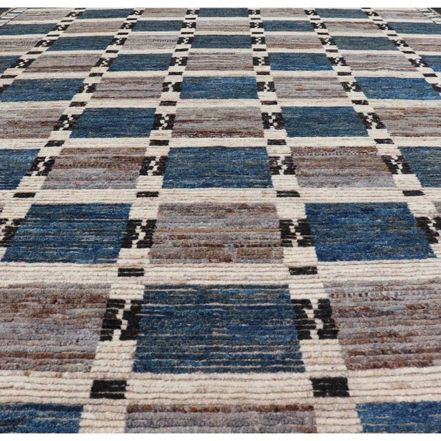 2020s Modern Rug in Wool With Sub-Geometric Modern Tribal Design in Multicolor For Sale - Image 5 of 11