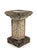 A sophisticated and highly textural vintage garden birdbath, this piece features a heavy, chamfered square basin set atop...