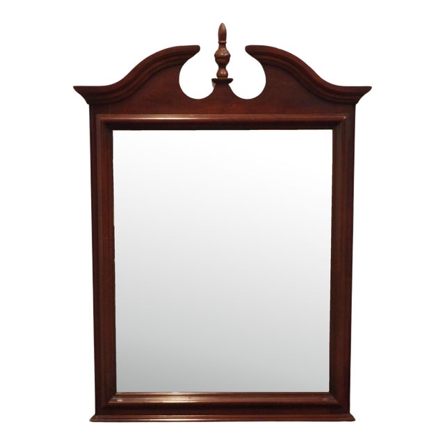 Sumter Cabinet Solid Cherry Traditional Style 37" Dresser / Wall Pediment Mirror For Sale