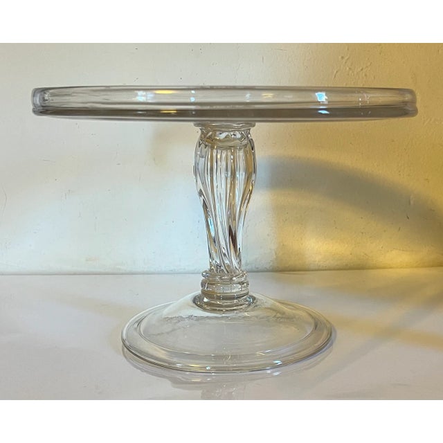 Antique 18th Century English George III Blown Glass Tazza Plateau or Syllabub Cake Stand For Sale - Image 15 of 15