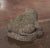Vintage French Outdoor Weathered Carved Stone Toad Fountain Element For Sale - Image 4 of 6