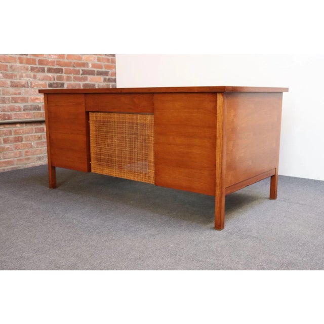 Mid-Century Walnut and Rosewood Executive Desk by Edward Wormley for Dunbar For Sale - Image 10 of 18