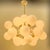 Fabio Ltd 21st Century Ovale Natural Brass Glossy White Murano Sputnik Chandelier by Fabio LTD For Sale - Image 4 of 8