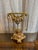 Vintage Hollywood Regency era has made gold floral and scroll design pedestal design guest towel holder. Guest powder room...