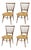 Set of 4 Italian Cerused Oak Chairs With Rushed Seats For Sale