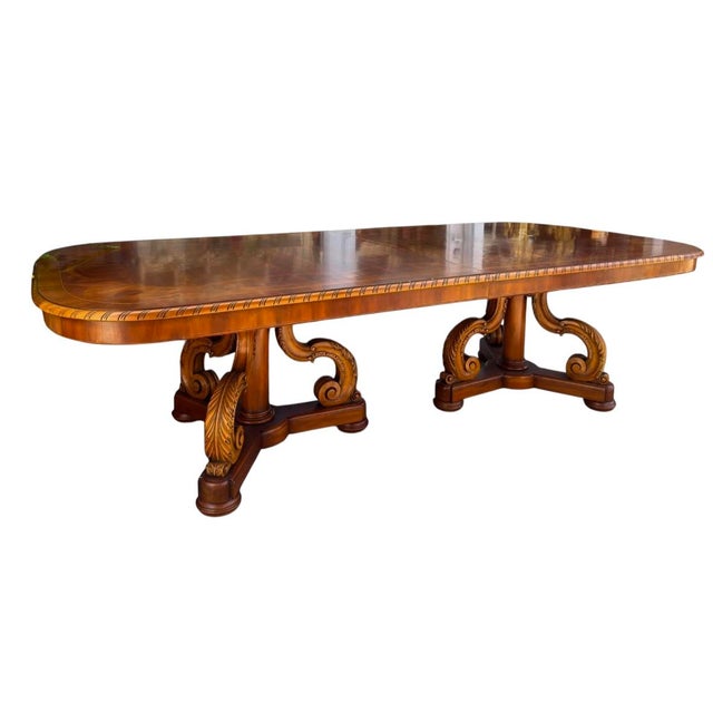 2010s Alfonso Marina Ebanista Italian Neoclassical Mesa De Comedor Cipriani Dining Table For Sale - Image 5 of 7
