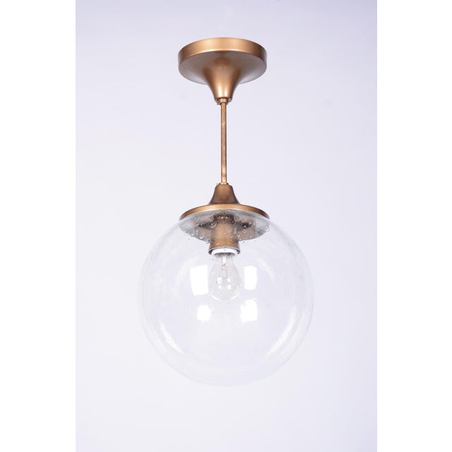 Mid-Century Chandelier in Brass and Glass, Czech, 1960s For Sale - Image 10 of 10