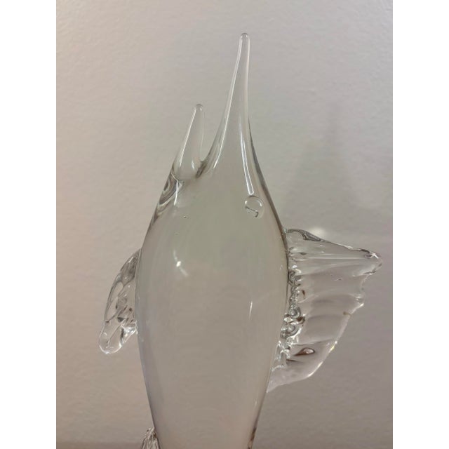 Mid-Century Modern 1970s Murano Blown Glass Marlin Fish Sculpture, Italy For Sale - Image 3 of 8