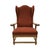 Vintage Danish cabinetmaker high back king chair in hand-carved oak, circa 1930s-50s. Newly upholstered with new padding...